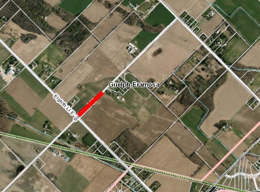 Road Closure Map for Sideroad 16